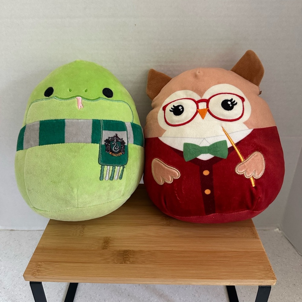 Harry Potter Squishmallows Plush Toys Slytherin Snake & Jaydelle The Teacher Owl